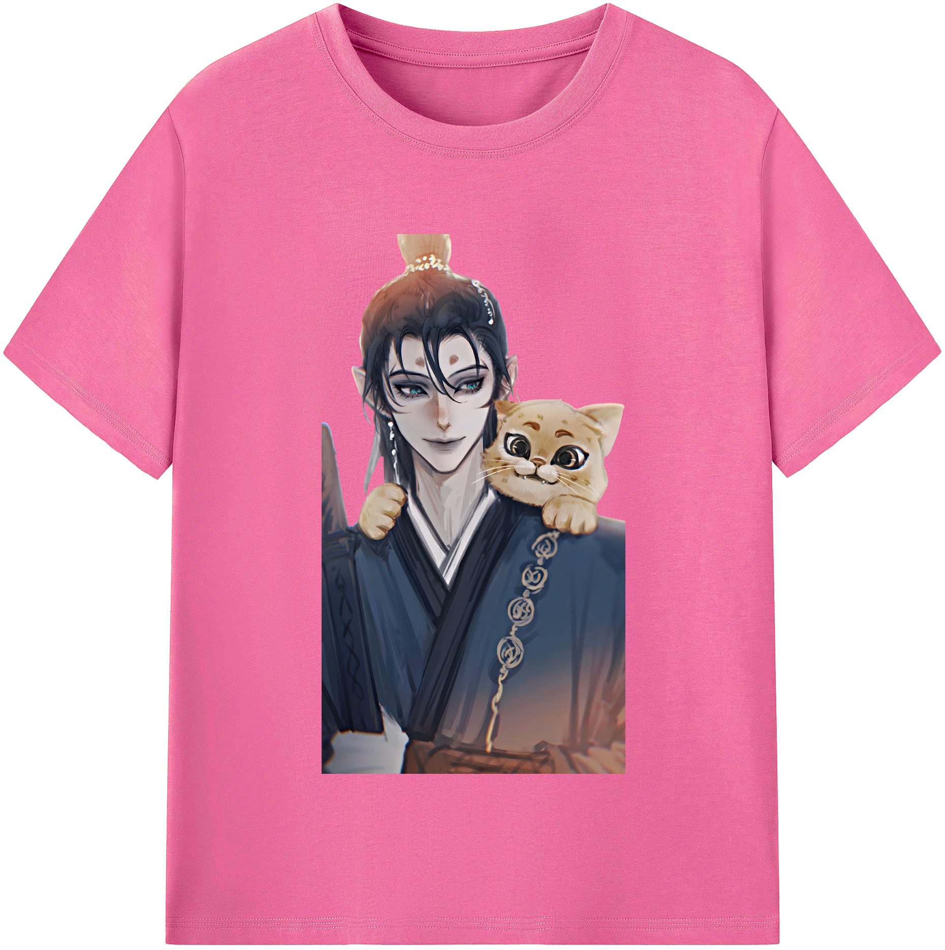 （画像用） Ne Zha 2 ナタ 魔童の大暴れ レディースカジュアルプリントTシャツ（綿100％）
